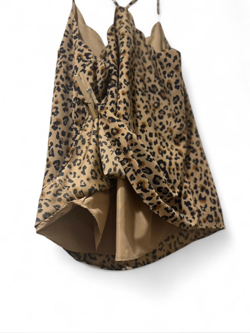 J.Crew leopard print cami top scalloped V-neck Size 4 - Picture 4 of 4